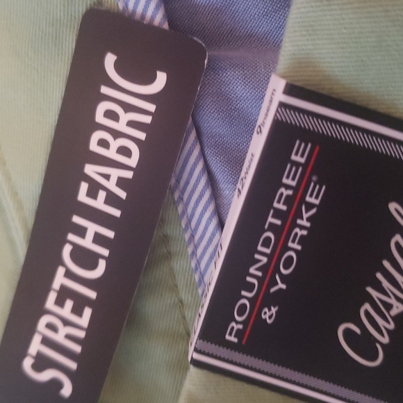 Preppy Mint Green 42 Classic Chino Flat Front Golf Pickleball Cruisewear Shorts - Picture 3 of 7